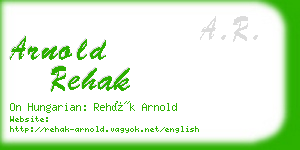 arnold rehak business card
